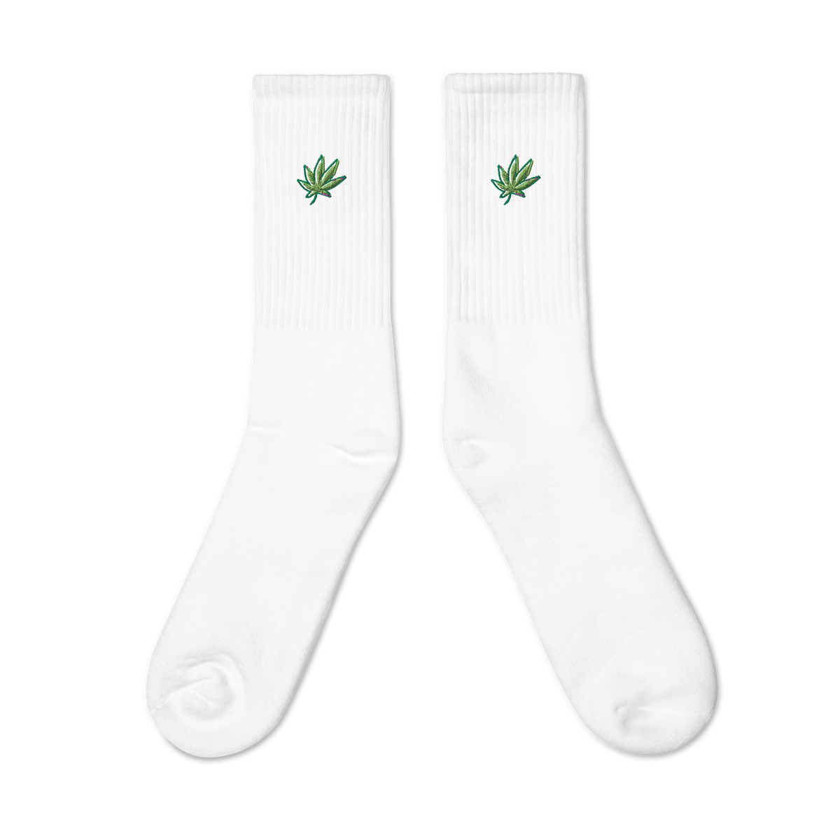 Leaf Logo Embroidered Socks