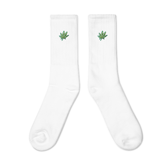 Leaf Logo Embroidered Socks
